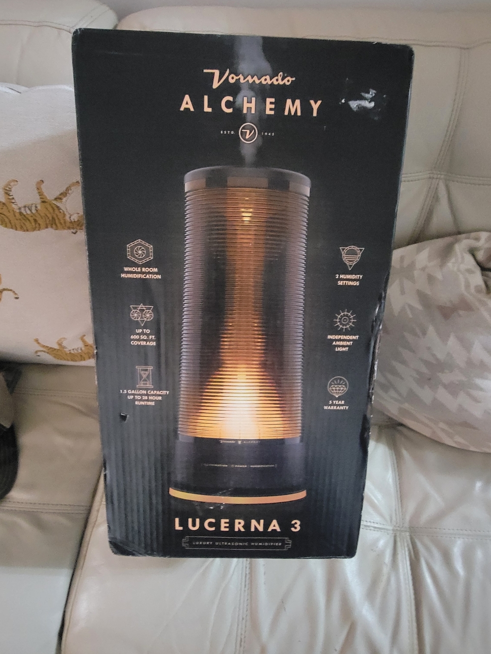 Vornado Alchemy Lucerna 3 Black Humidifier with Ambient Light